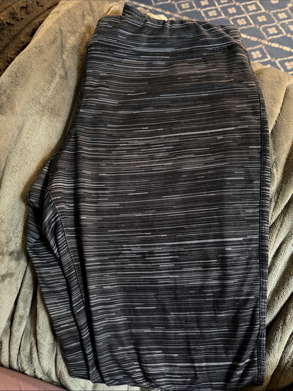 Champion Black & Gray Striped Leggings